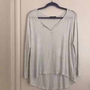 White, long sleeve Brandy Melville shirt